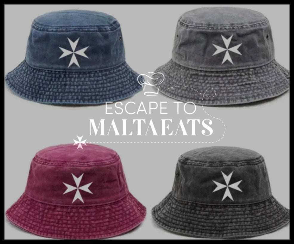 Maltese Cross Embroidered Bucket Hat – Malta Fashion Accessory