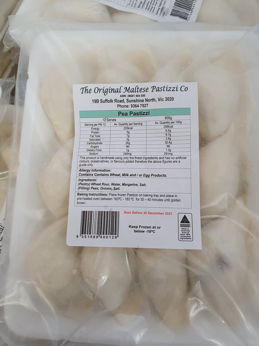 Pastizzi Pea Filling – The Original Maltese Pastizzi Co