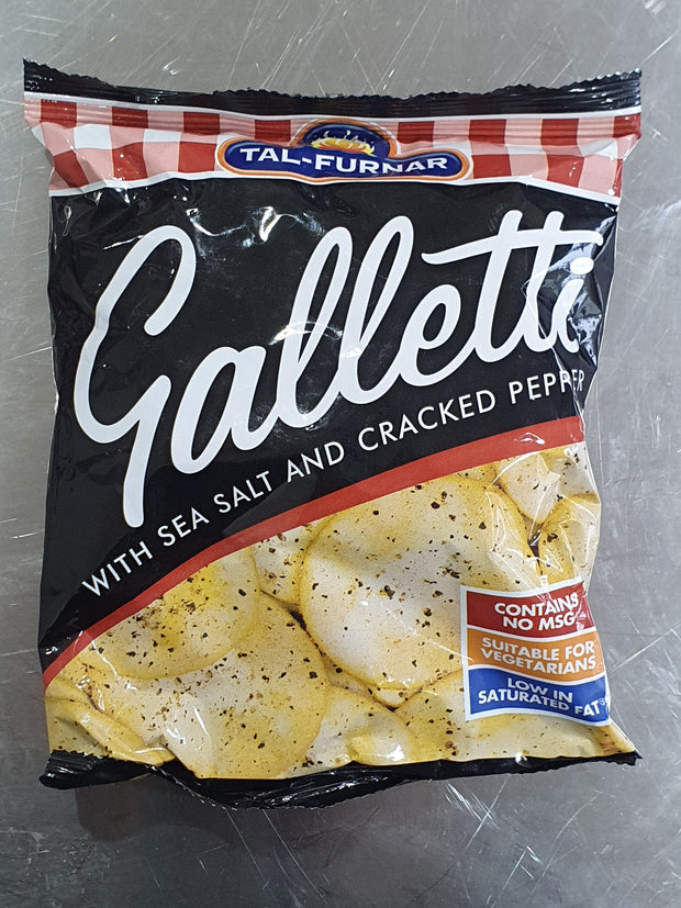 Galletti Sea Salt & Cracked Pepper 70g | Traditional Maltese Savoury Biscuits